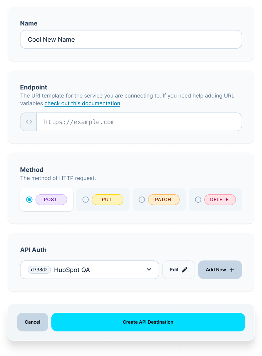 API Destinations