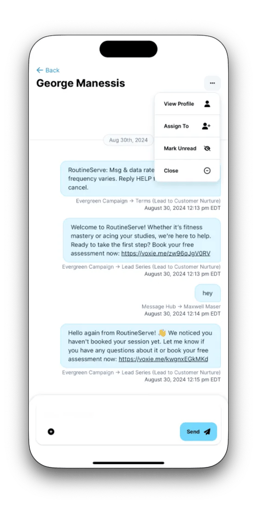 Message Hub - Mobile App