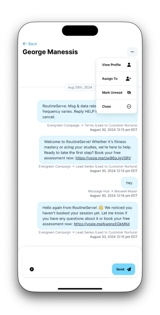 Message Hub - Mobile App